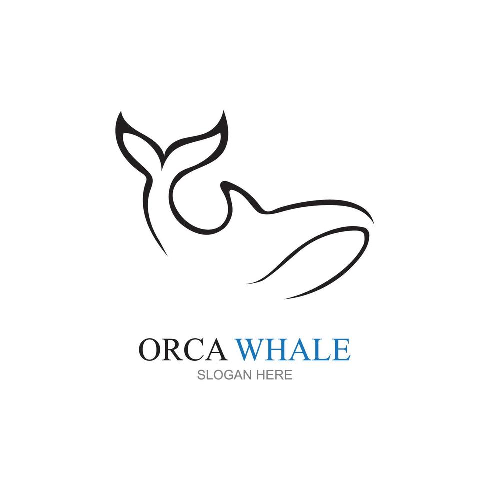 Orca-Logo-Vektorillustration auf trendigem Design. vektor