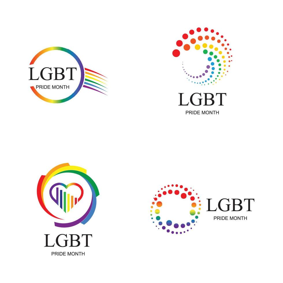 HBTQ logotyp och symbol vektor