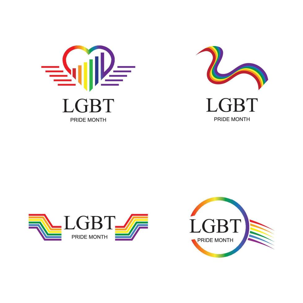 HBTQ logotyp och symbol vektor