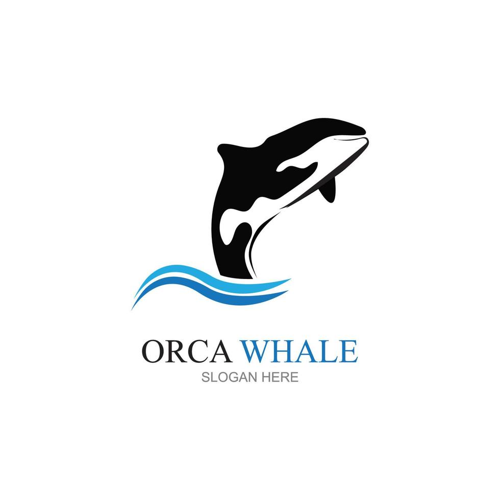 Orca-Logo-Vektorillustration auf trendigem Design. vektor