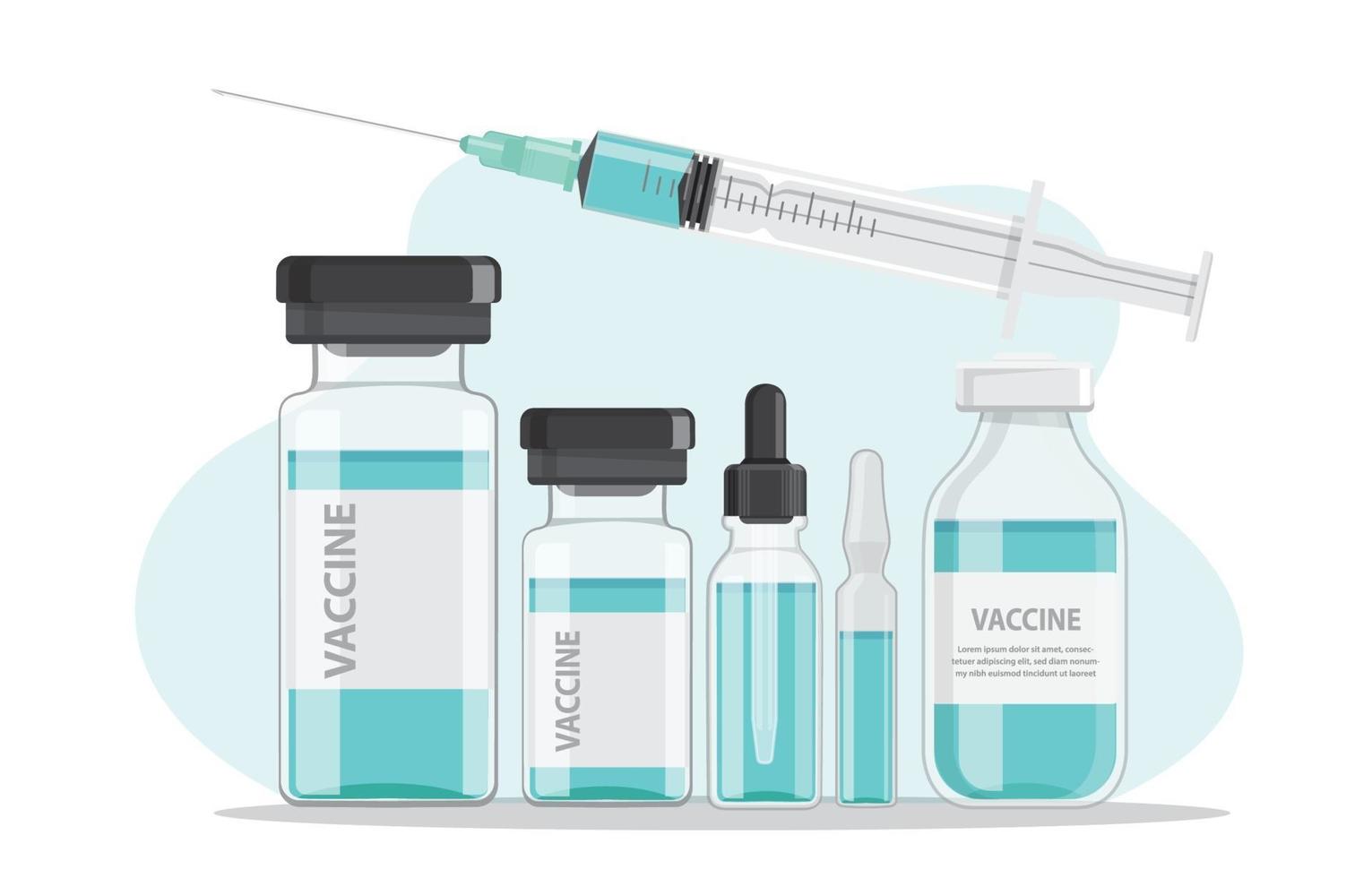 Coronavirus-Impfstoff-Entwicklungskonzept, Vektorillustration vektor