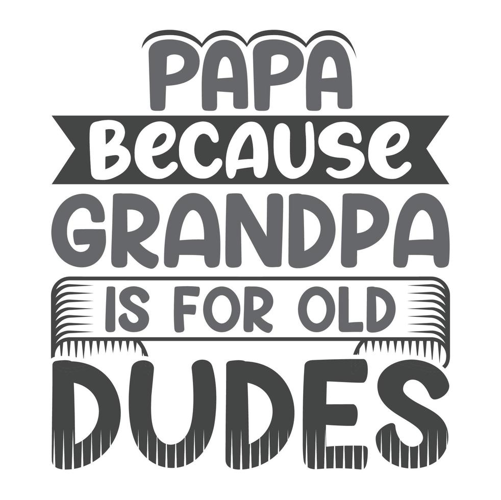 Papa Typografie T-Shirt Design kostenloser Vektor