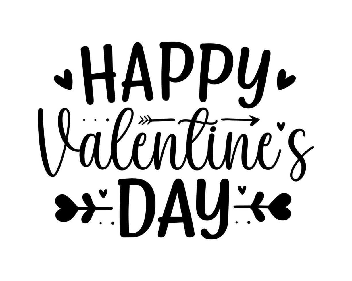 hand text valentines dag kärlek hjärta typografi citat kalligrafi hjärtans dag hälsning kort bakgrund vektor