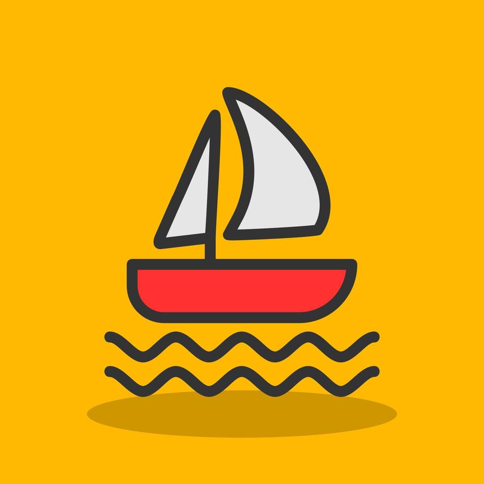 segelbåt vektor ikon design