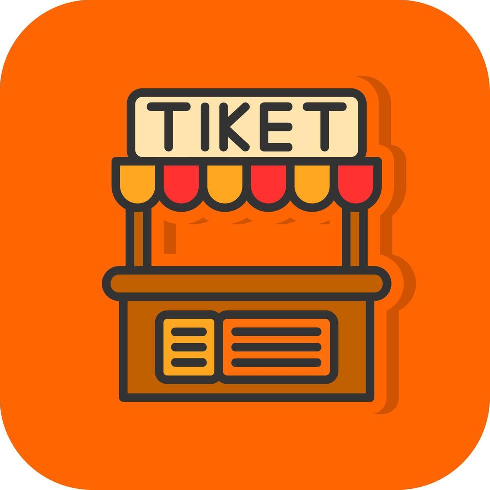 Ticket Office-Vektor-Icon-Design vektor