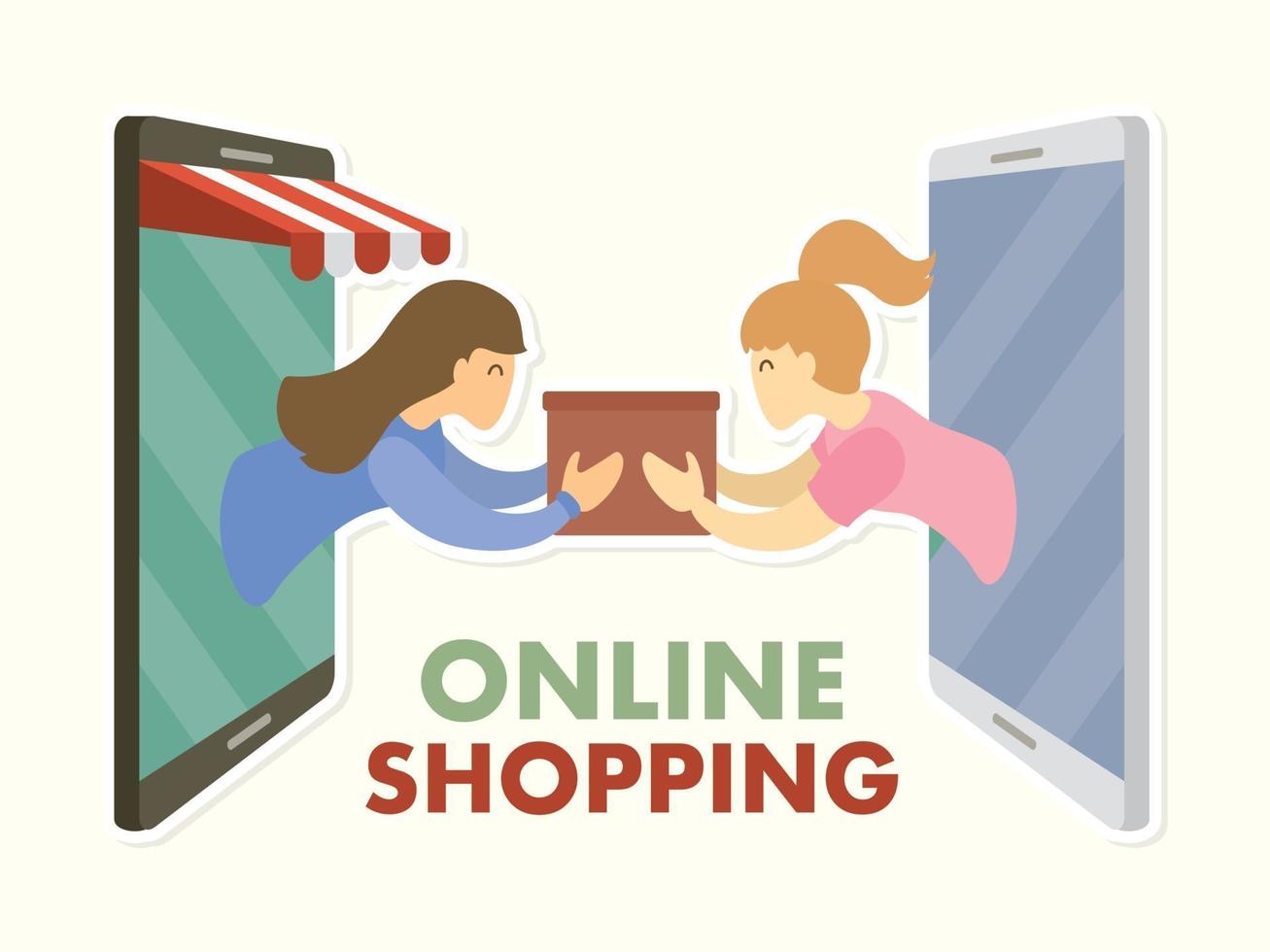 online shopping koncept vektor