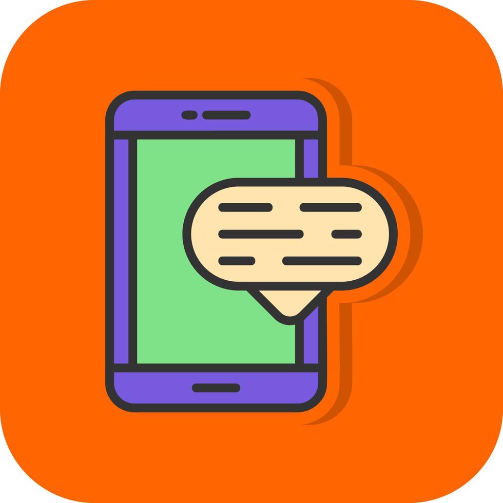 mobiles Chat-Vektor-Icon-Design vektor