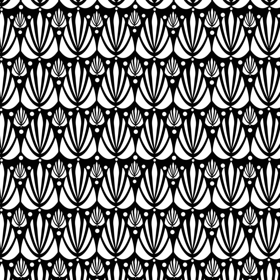 schwarz Weiß Polygon Gekritzel Formen abstrakt nahtlos Muster Fußabtreter modern stilvoll abstrakt Textur drucken Muster vektor