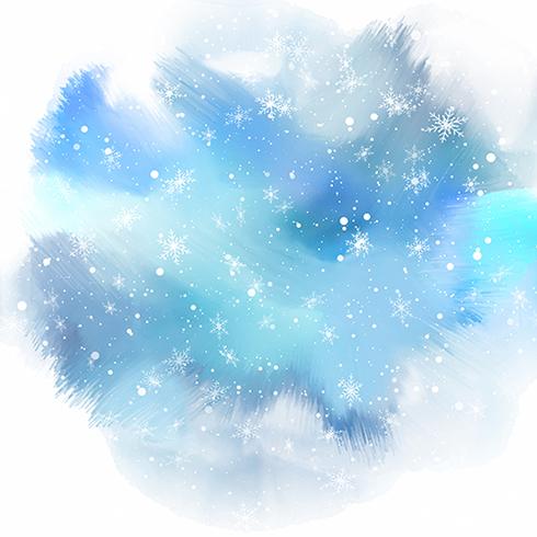 snöflingor på akvarellbakgrund vektor