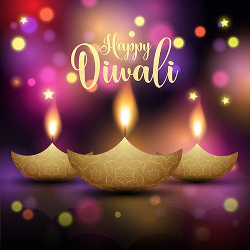 Dekorativer Diwali-Lampenhintergrund vektor