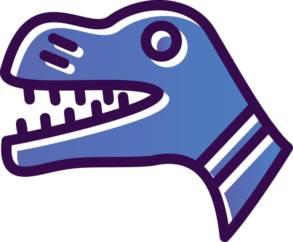 Dinosaurier-Vektor-Icon-Design vektor