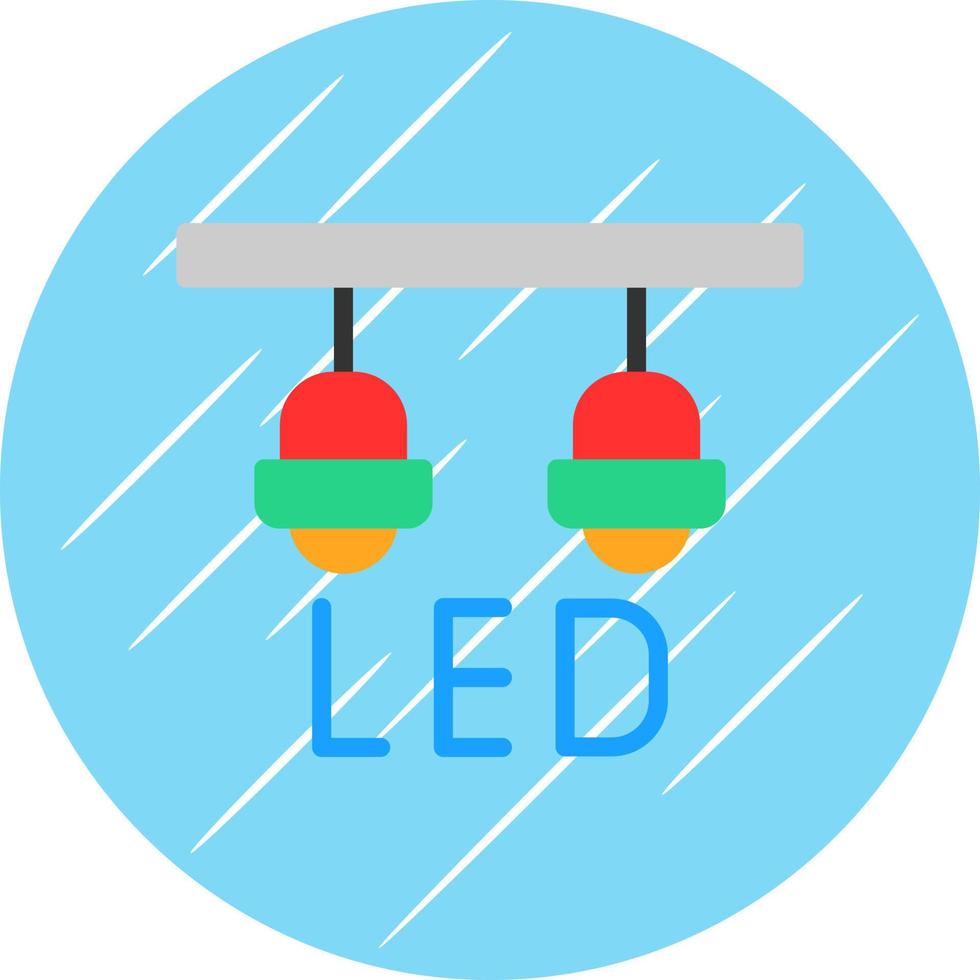 LED-Lampen-Vektor-Icon-Design vektor