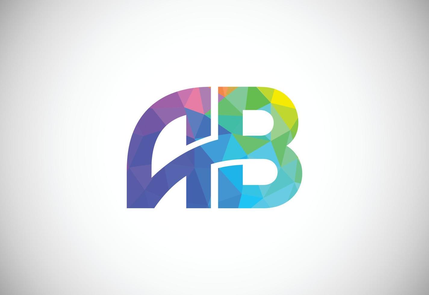Initiale Brief ein b niedrig poly Logo Design Vektor Vorlage. Grafik Alphabet Symbol zum korporativ Geschäft Identität