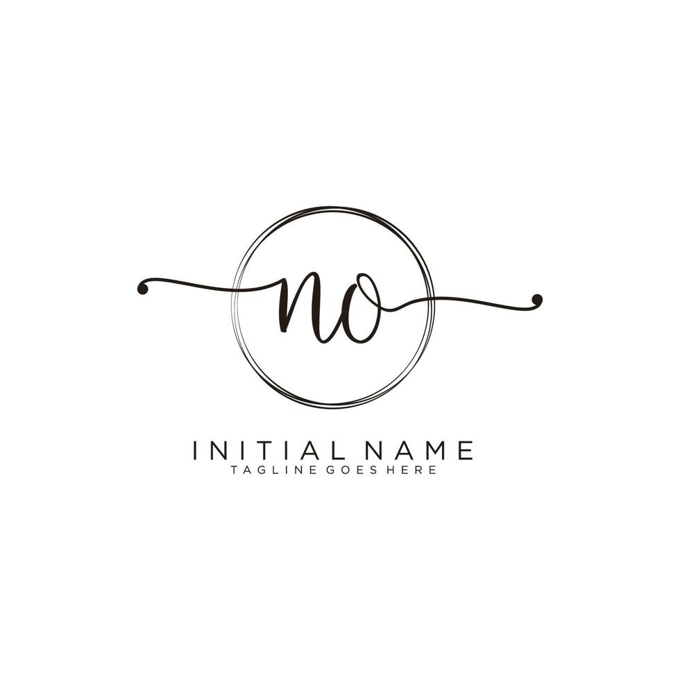 första Nej feminin logotyp samlingar mall. handstil logotyp av första signatur, bröllop, mode, smycken, boutique, blommig och botanisk med kreativ mall för några företag eller företag. vektor