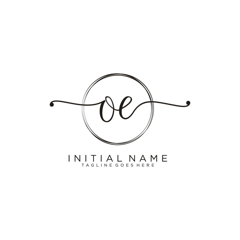 Initiale ö feminin Logo Sammlungen Vorlage. Handschrift Logo von Initiale Unterschrift, Hochzeit, Mode, Schmuck, Boutique, Blumen- und botanisch mit kreativ Vorlage zum irgendein Unternehmen oder Geschäft. vektor