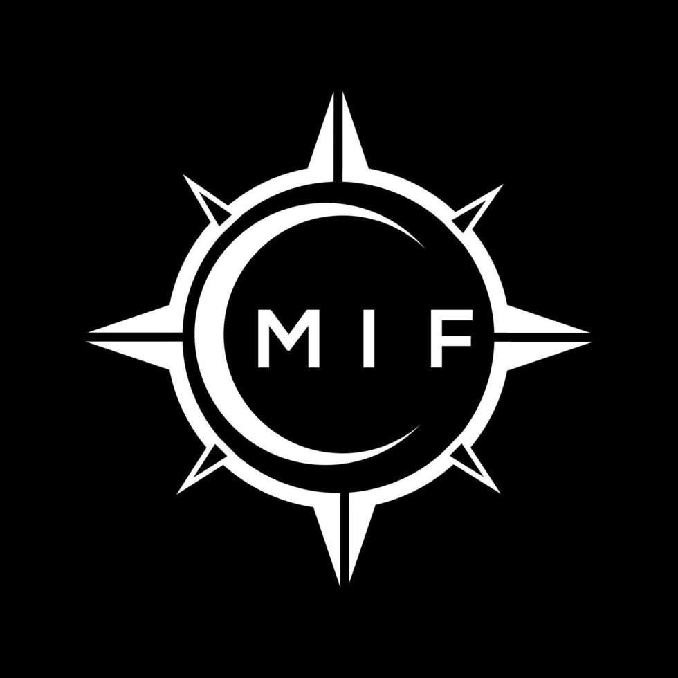 mif abstrakt monogram skydda logotyp design på svart bakgrund. mif kreativ initialer brev logotyp. vektor