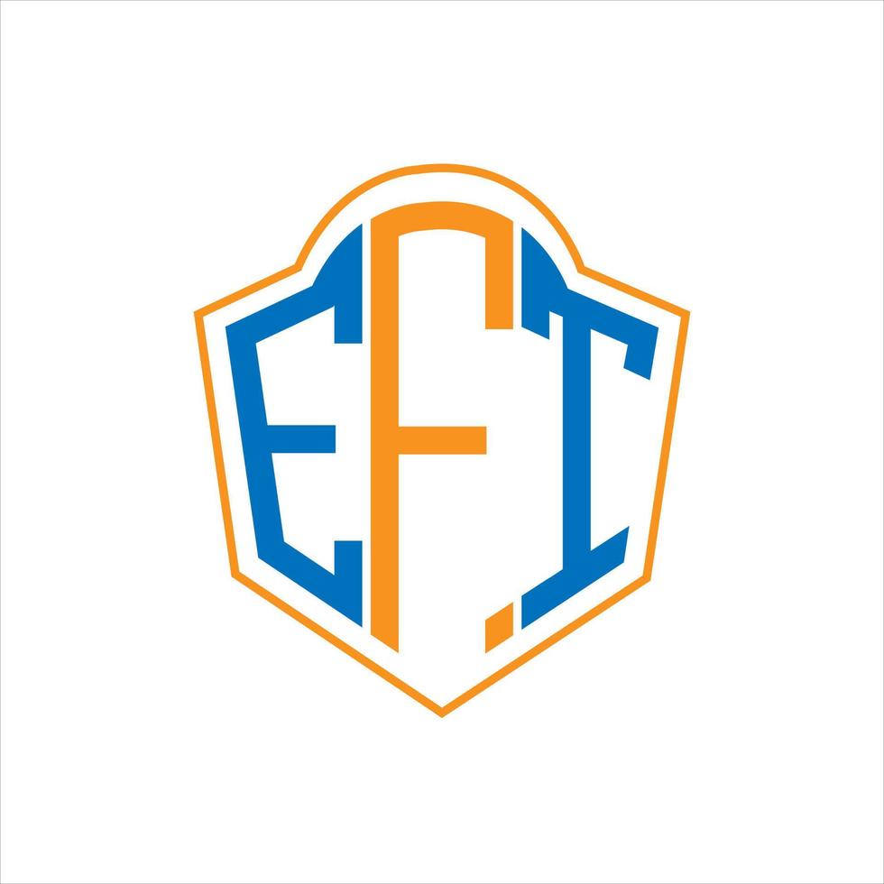 eft abstrakt monogram skydda logotyp design på vit bakgrund. eft kreativ initialer brev logotyp. vektor