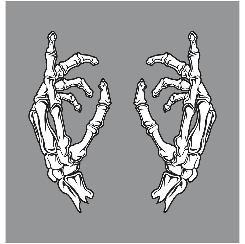 Hand Skelett Schädel isometrisch Design Vektor Grafik Abbildungen