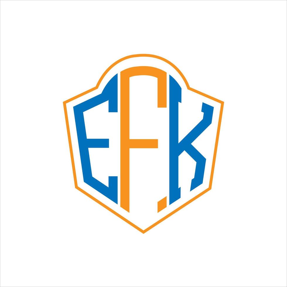 efk abstrakt monogram skydda logotyp design på vit bakgrund. efk kreativ initialer brev logotyp. vektor