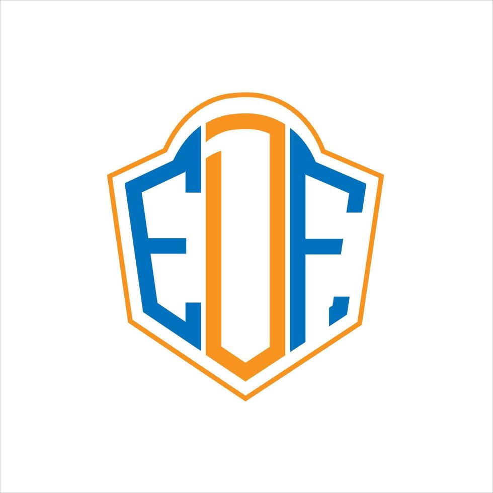 edf abstrakt monogram skydda logotyp design på vit bakgrund. edf kreativ initialer brev logotyp. vektor