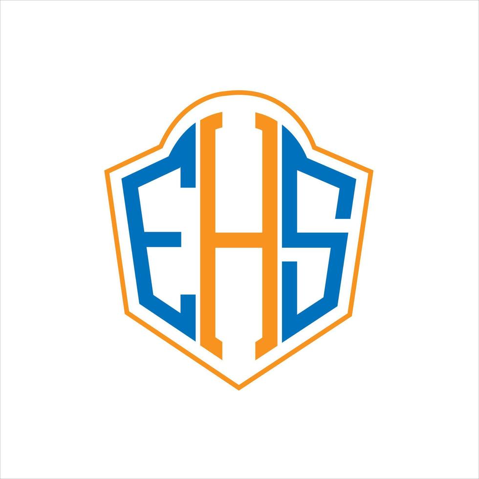 ehs abstrakt monogram skydda logotyp design på vit bakgrund. ehs kreativ initialer brev logotyp. vektor