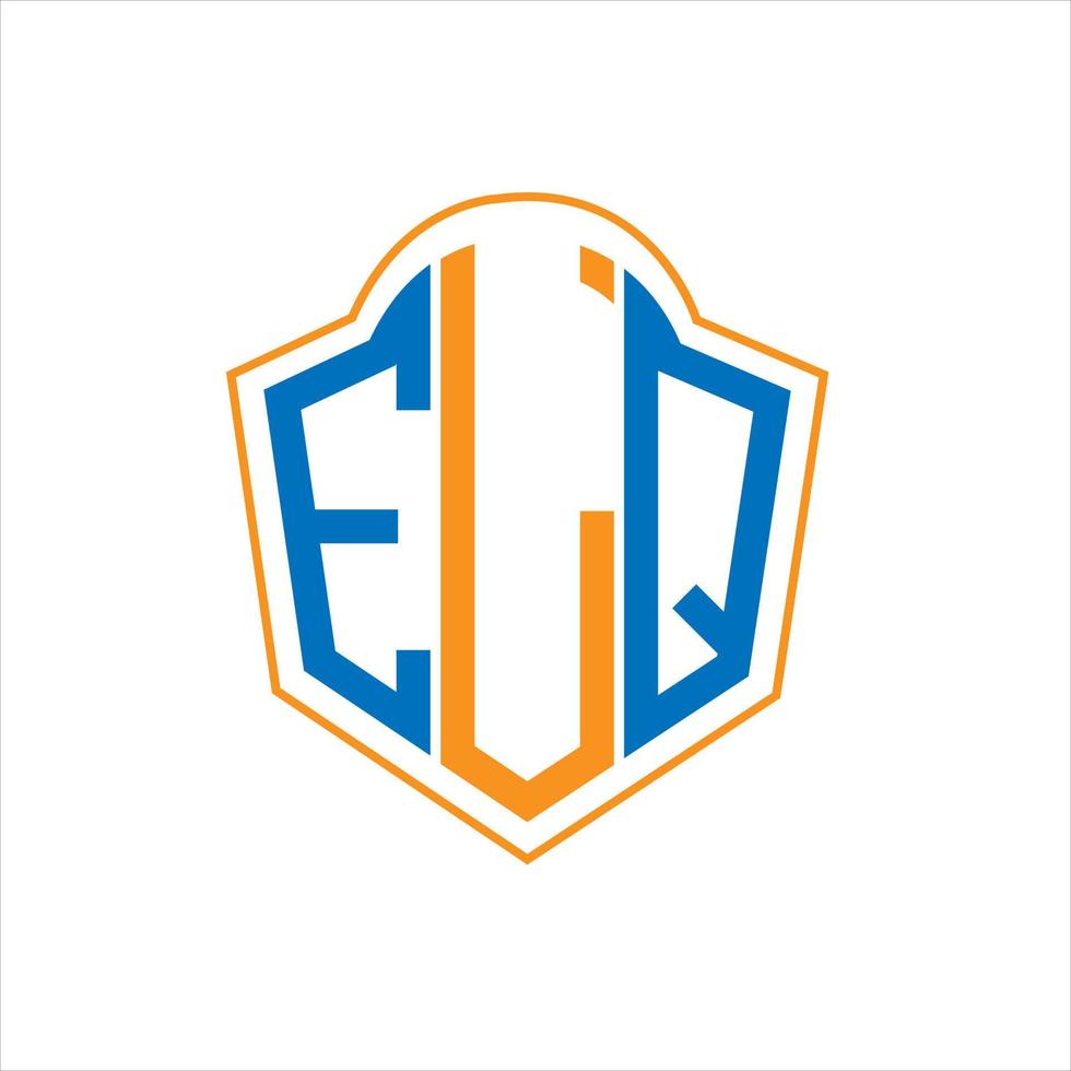 elq abstrakt monogram skydda logotyp design på vit bakgrund. elq kreativ initialer brev logotyp. vektor