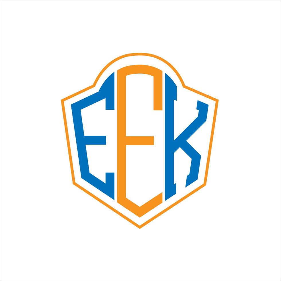 eek abstrakt monogram skydda logotyp design på vit bakgrund. eek kreativ initialer brev logotyp. vektor