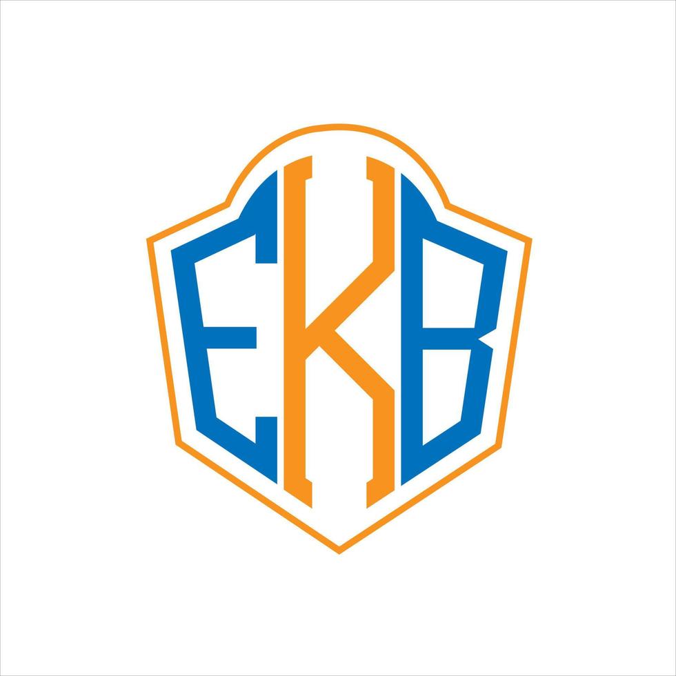 ekb abstrakt monogram skydda logotyp design på vit bakgrund. ekb kreativ initialer brev logotyp. vektor