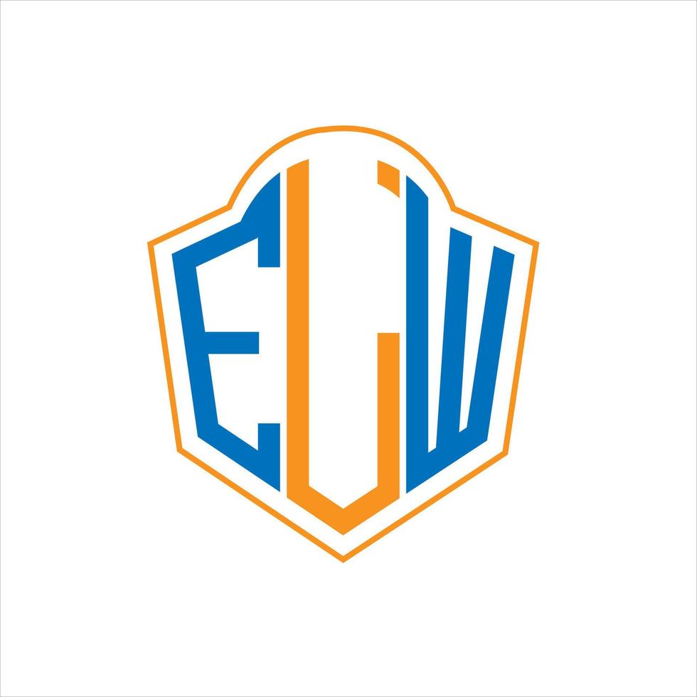 elw abstrakt monogram skydda logotyp design på vit bakgrund. elw kreativ initialer brev logotyp. vektor