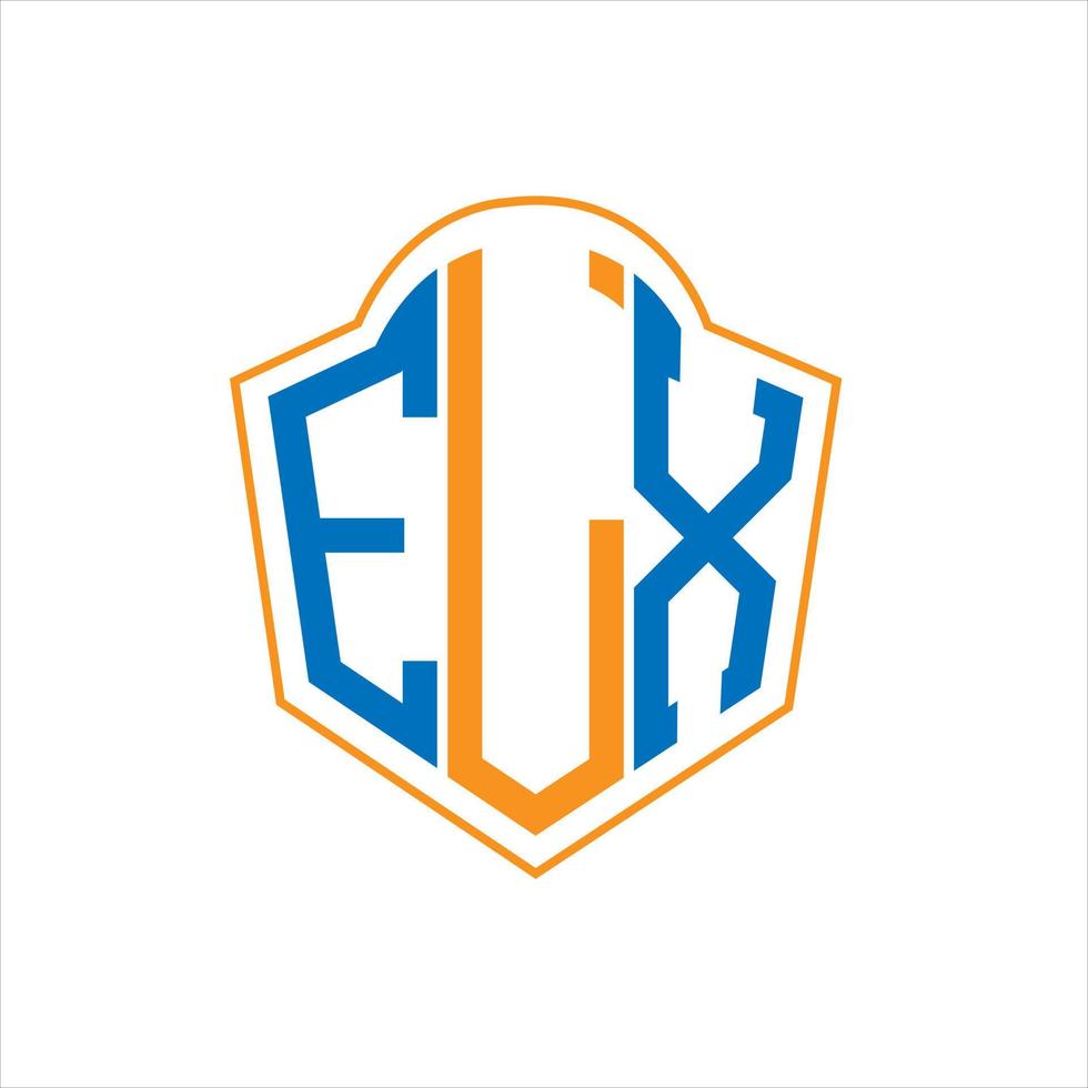 elx abstrakt monogram skydda logotyp design på vit bakgrund. elx kreativ initialer brev logotyp. vektor