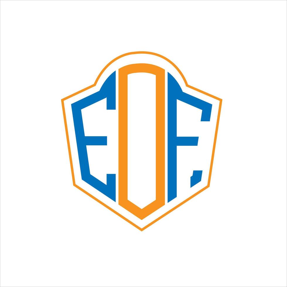 eof abstrakt monogram skydda logotyp design på vit bakgrund. eof kreativ initialer brev logotyp. vektor
