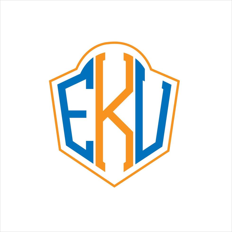 eku abstrakt Monogramm Schild Logo Design auf Weiß Hintergrund. eku kreativ Initialen Brief Logo. vektor