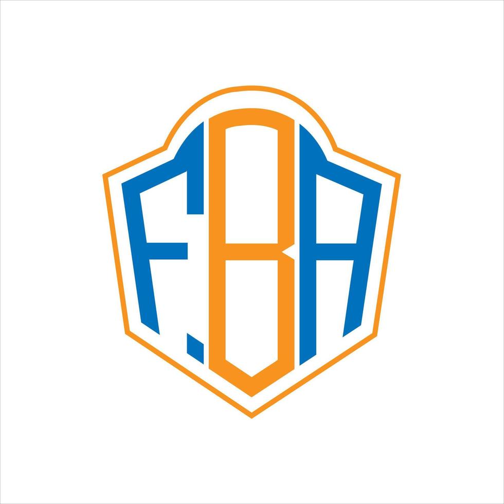 fba abstrakt Monogramm Schild Logo Design auf Weiß Hintergrund. fba kreativ Initialen Brief Logo. vektor
