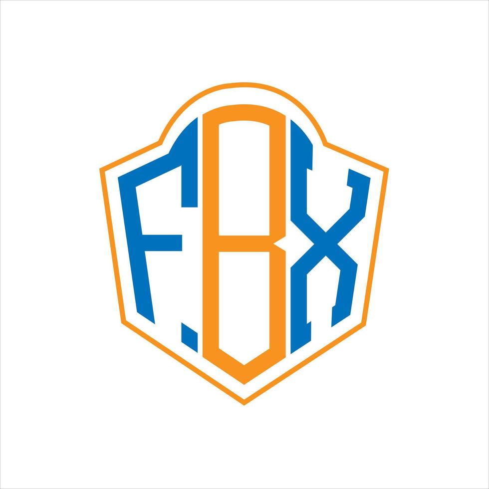 fbx abstrakt monogram skydda logotyp design på vit bakgrund. fbx kreativ initialer brev logotyp. vektor