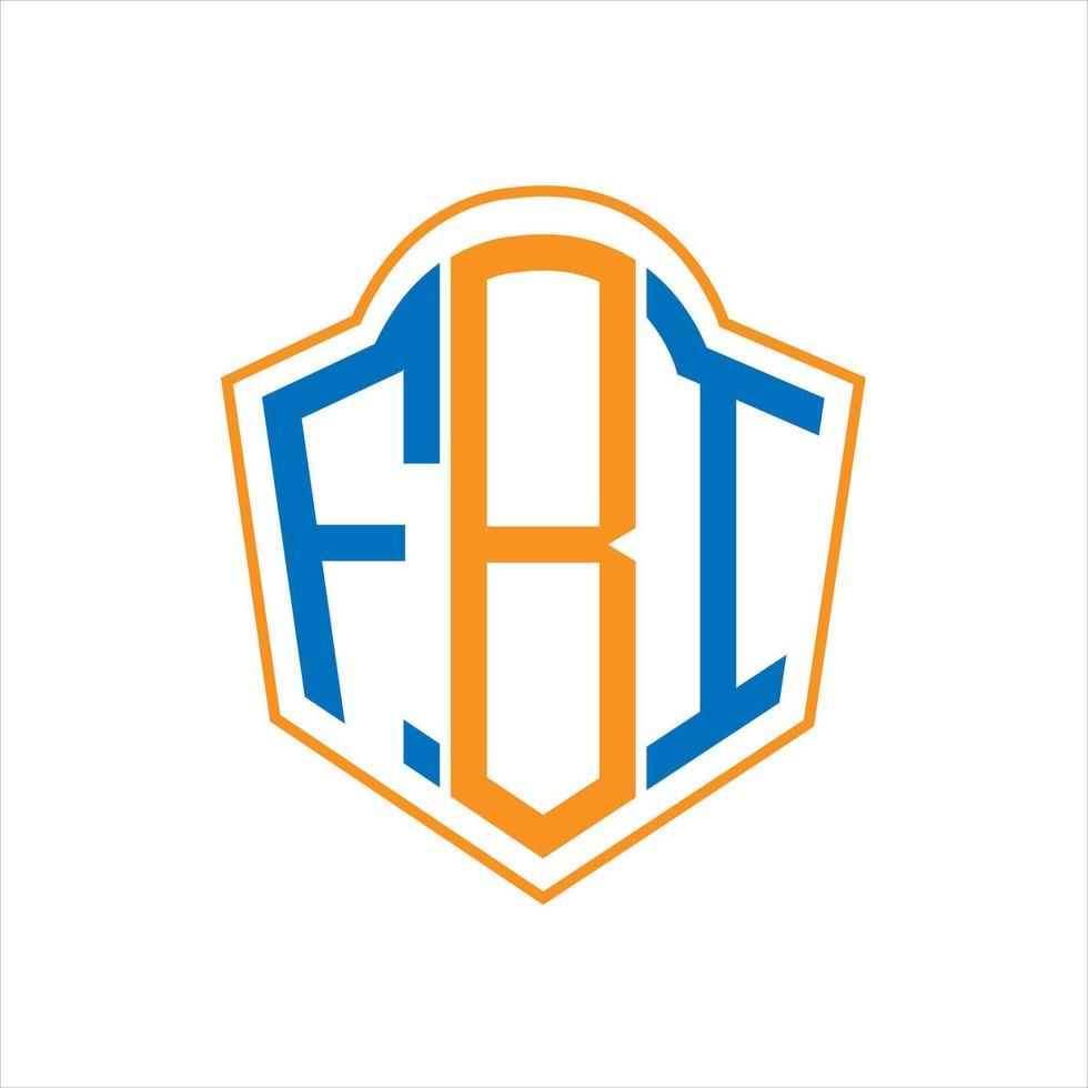 fbi abstrakt monogram skydda logotyp design på vit bakgrund. fbi kreativ initialer brev logotyp. vektor