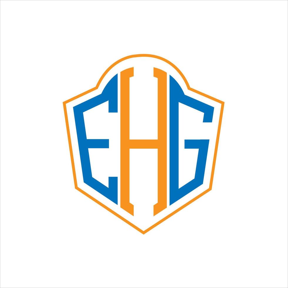 ehg abstrakt monogram skydda logotyp design på vit bakgrund. ehg kreativ initialer brev logotyp. vektor