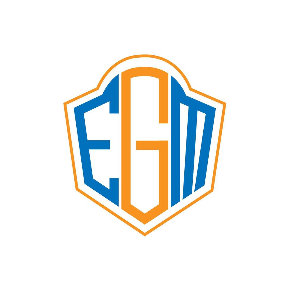 egm abstrakt Monogramm Schild Logo Design auf Weiß Hintergrund. egm kreativ Initialen Brief Logo. vektor