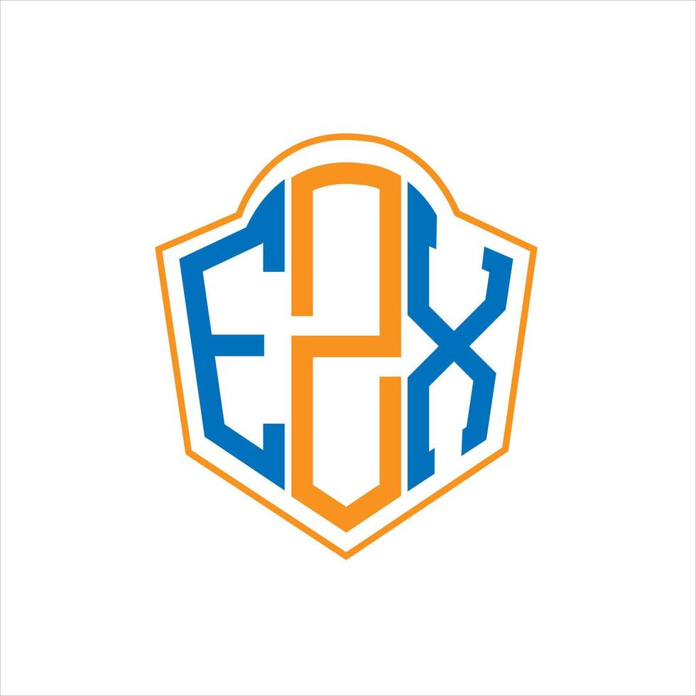 ezx abstrakt monogram skydda logotyp design på vit bakgrund. ezx kreativ initialer brev logotyp. vektor