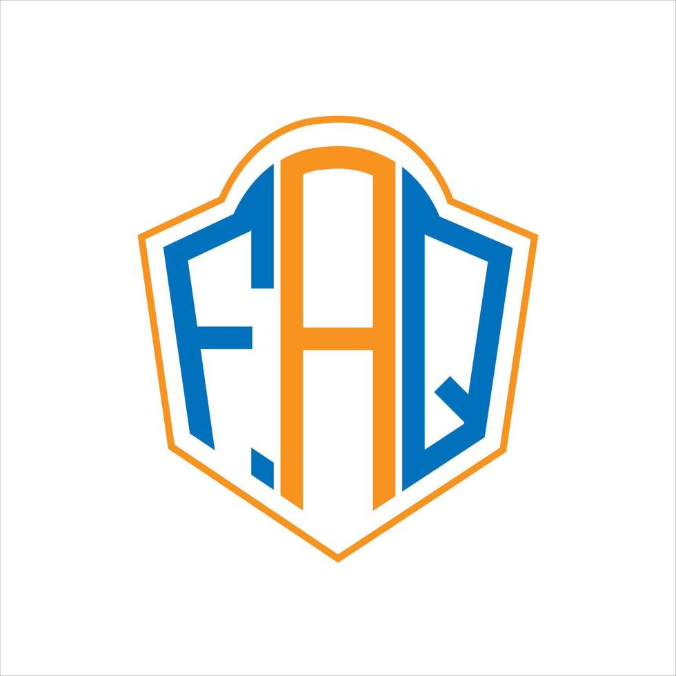 faq abstrakt monogram skydda logotyp design på vit bakgrund. faq kreativ initialer brev logotyp. vektor