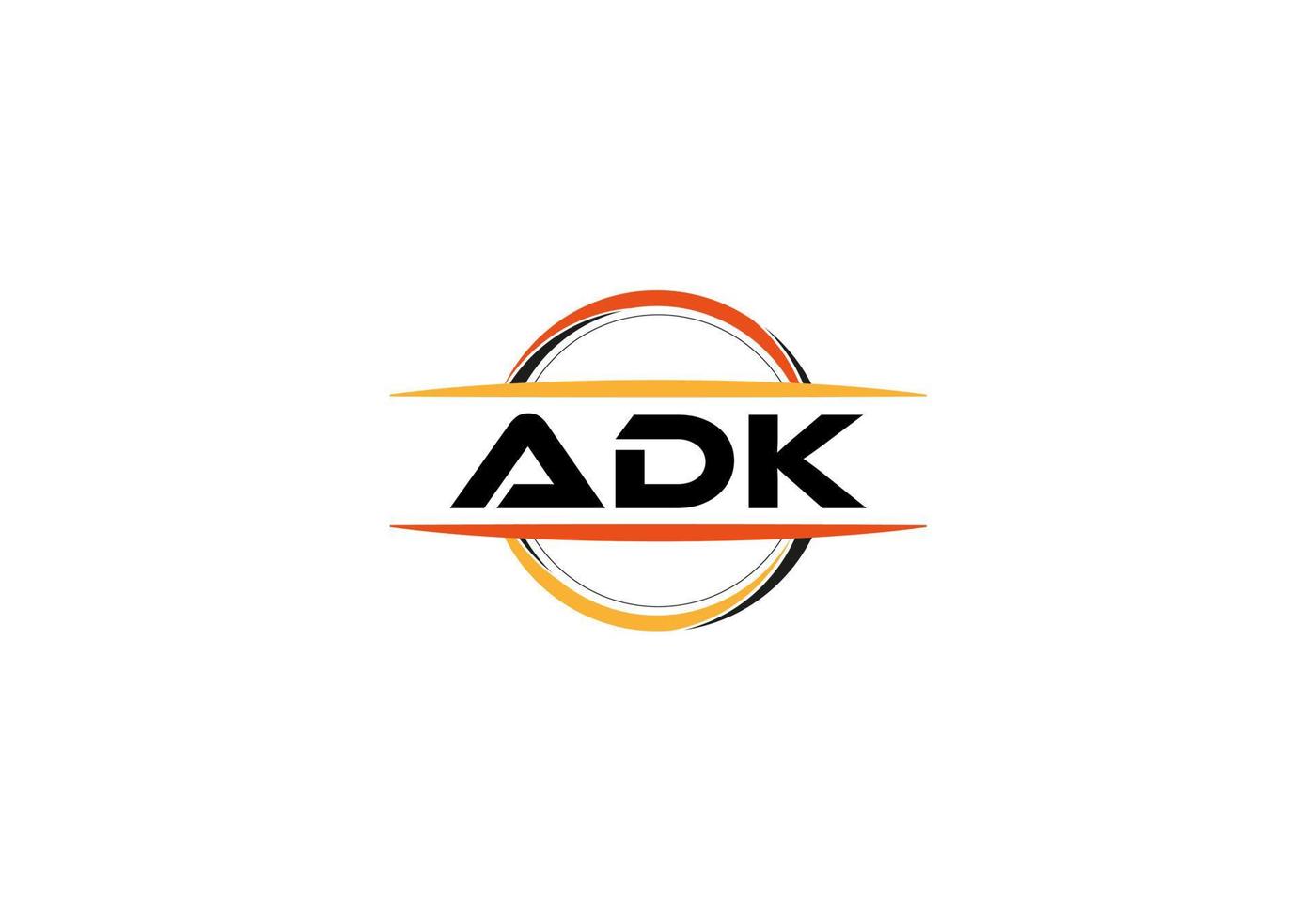 adk Brief Lizenzgebühren Mandala gestalten Logo. adk Bürste Kunst Logo. adk Logo zum ein Unternehmen, Geschäft, und kommerziell verwenden. vektor