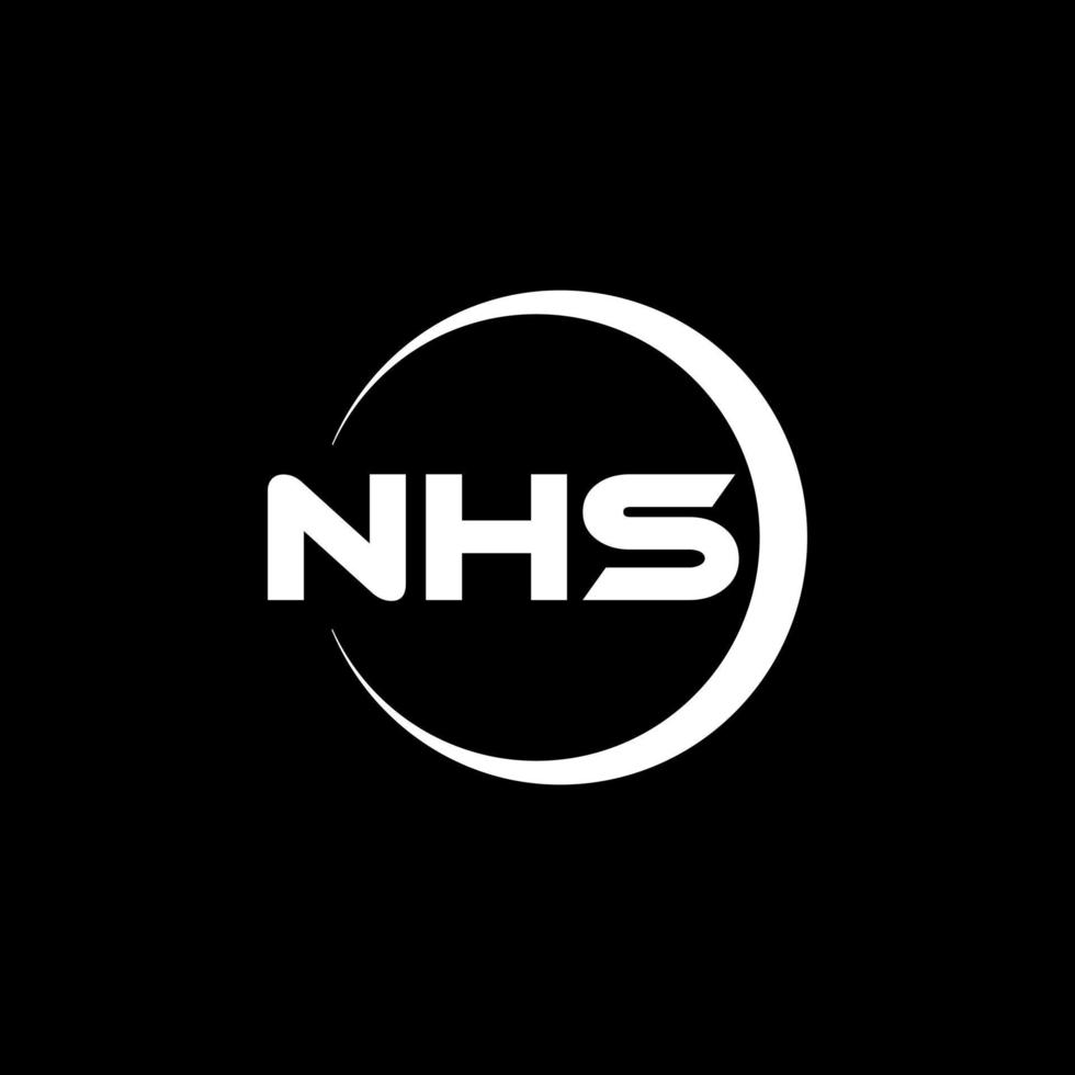 nhs Brief Logo Design im Illustration. Vektor Logo, Kalligraphie Designs zum Logo, Poster, Einladung, usw.