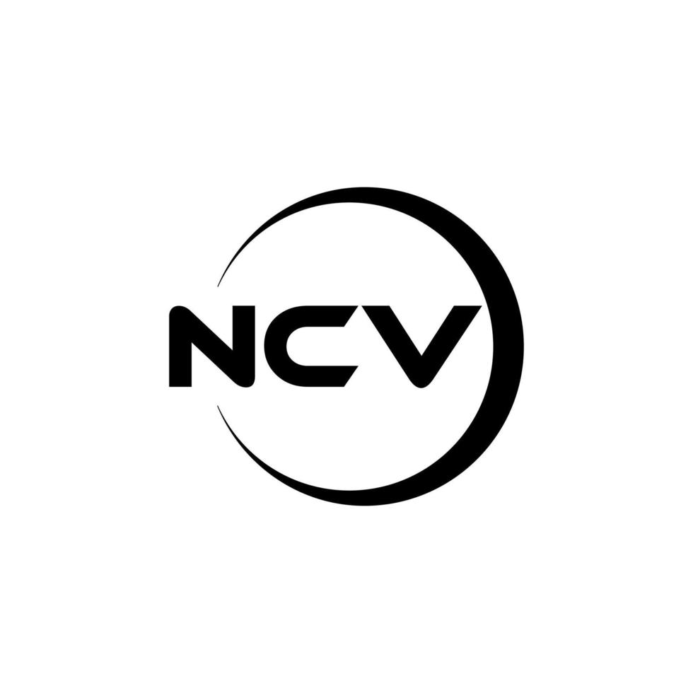 NCV Brief Logo Design im Illustration. Vektor Logo, Kalligraphie Designs zum Logo, Poster, Einladung, usw.