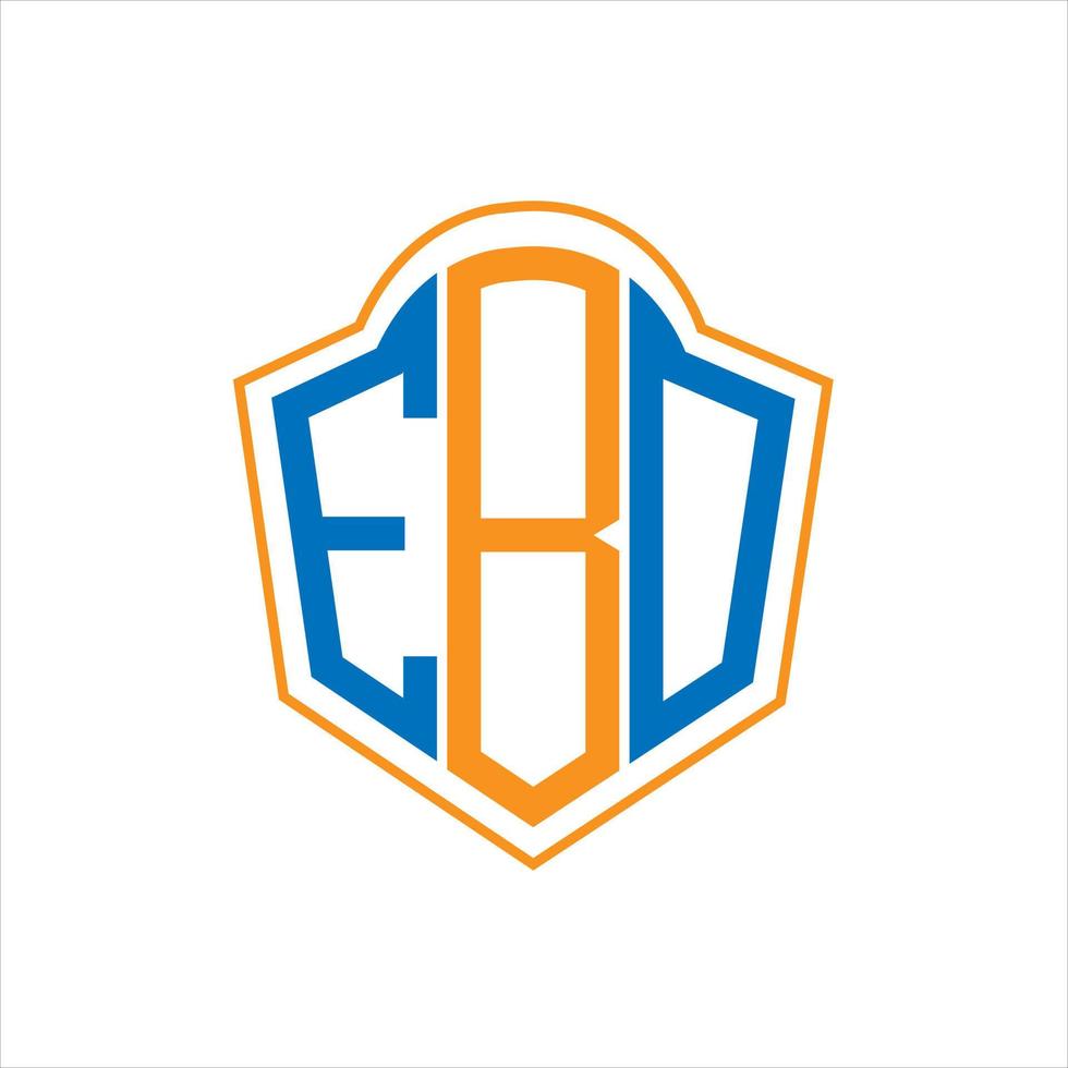 ebo abstrakt monogram skydda logotyp design på vit bakgrund. ebo kreativ initialer brev logotyp. vektor