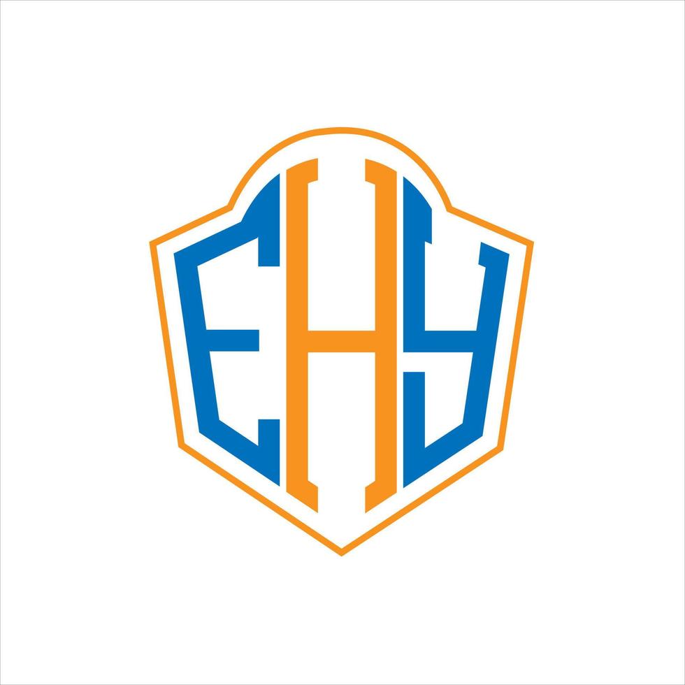 ehe abstrakt monogram skydda logotyp design på vit bakgrund. ehe kreativ initialer brev logotyp. vektor