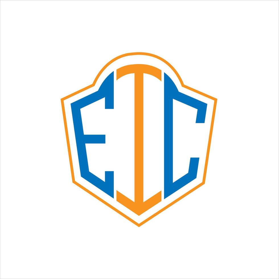 eic abstrakt monogram skydda logotyp design på vit bakgrund. eic kreativ initialer brev logotyp. vektor