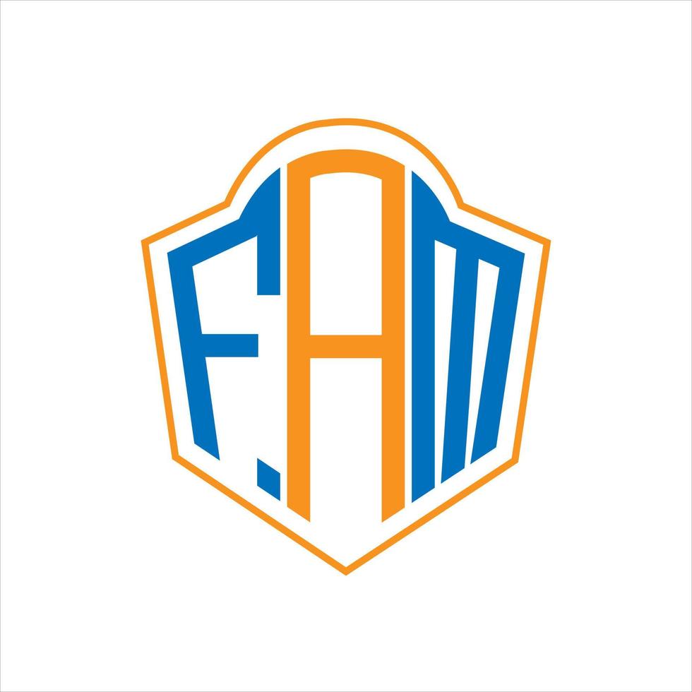 fam abstrakt Monogramm Schild Logo Design auf Weiß Hintergrund. fam kreativ Initialen Brief Logo. vektor
