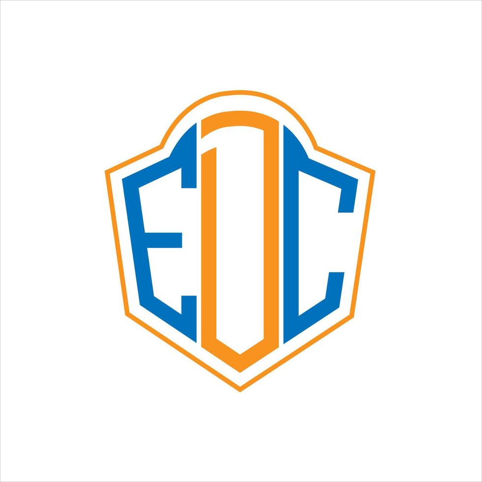 edc abstrakt monogram skydda logotyp design på vit bakgrund. edc kreativ initialer brev logotyp. vektor