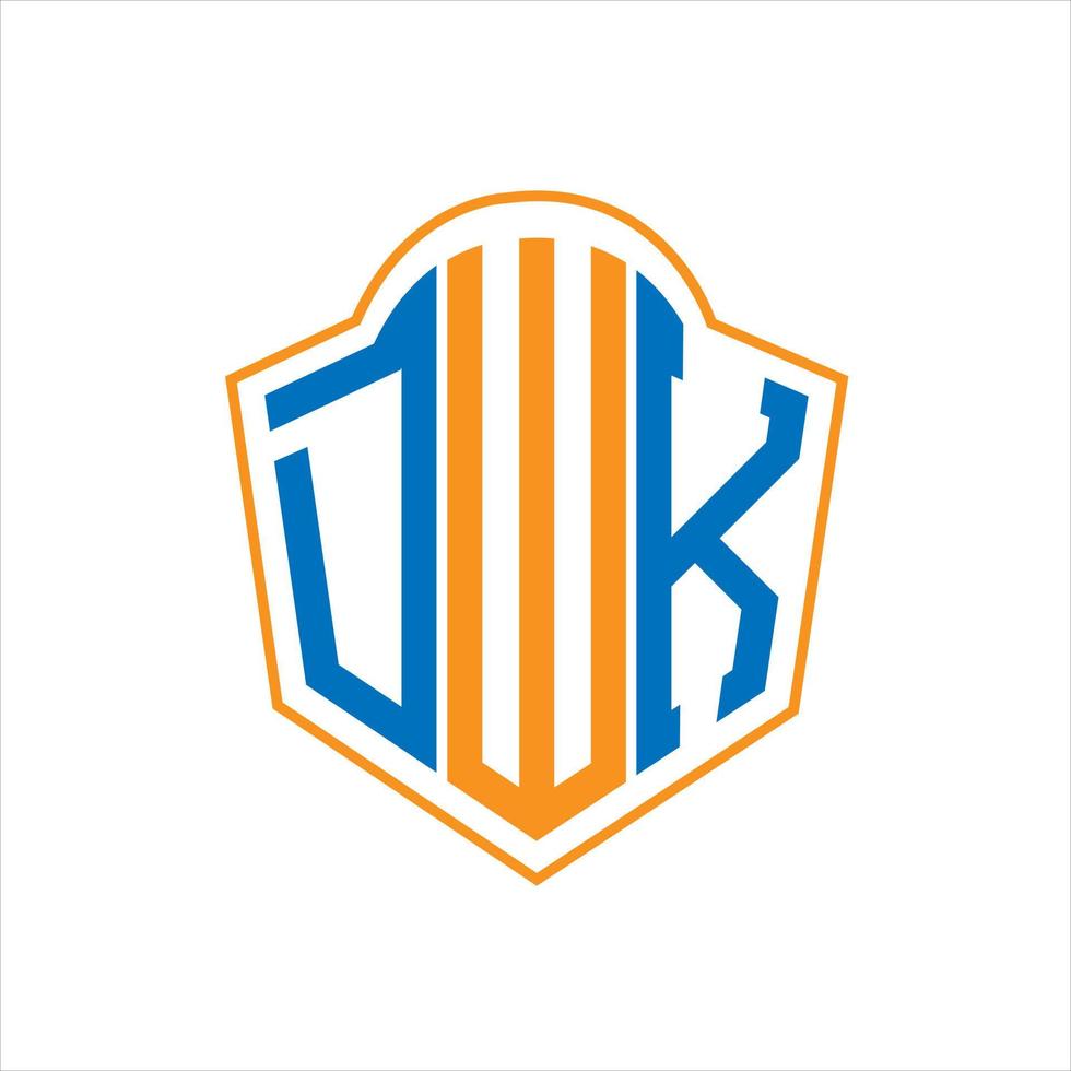 dwk abstrakt Monogramm Schild Logo Design auf Weiß Hintergrund. dwk kreativ Initialen Brief Logo. vektor