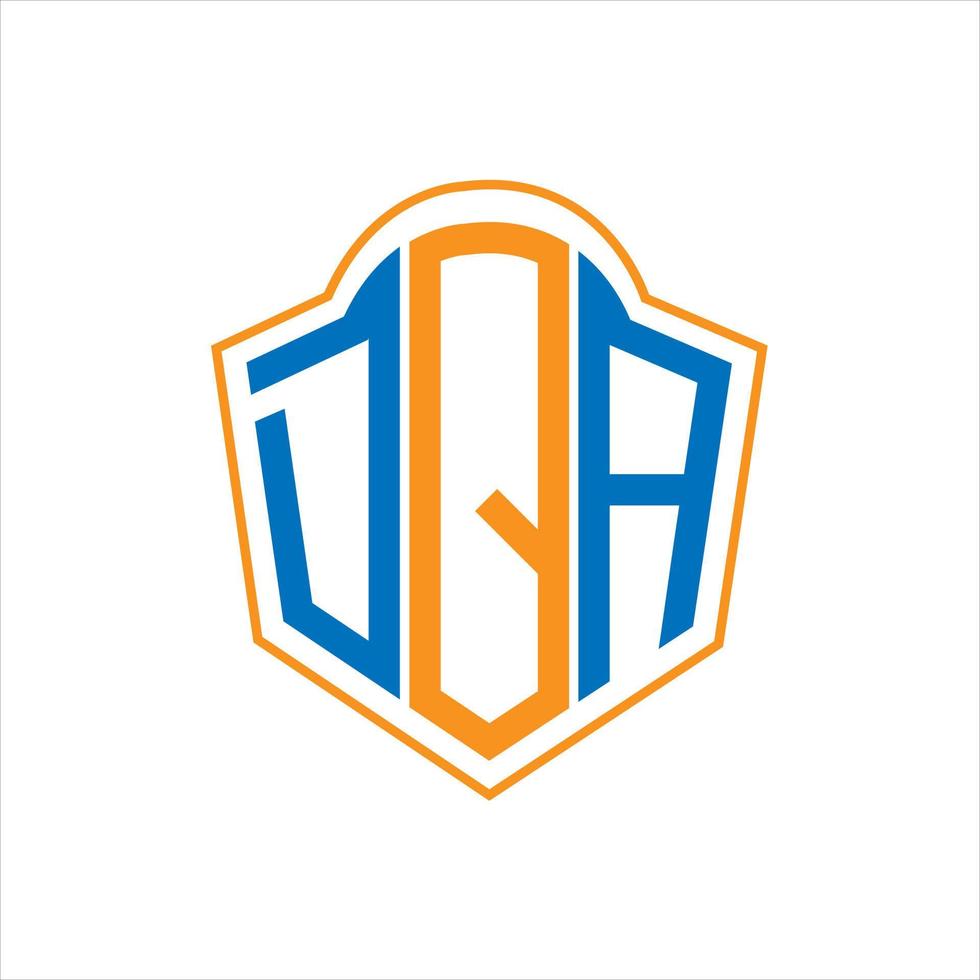 dqa abstrakt monogram skydda logotyp design på vit bakgrund. dqa kreativ initialer brev logotyp. vektor