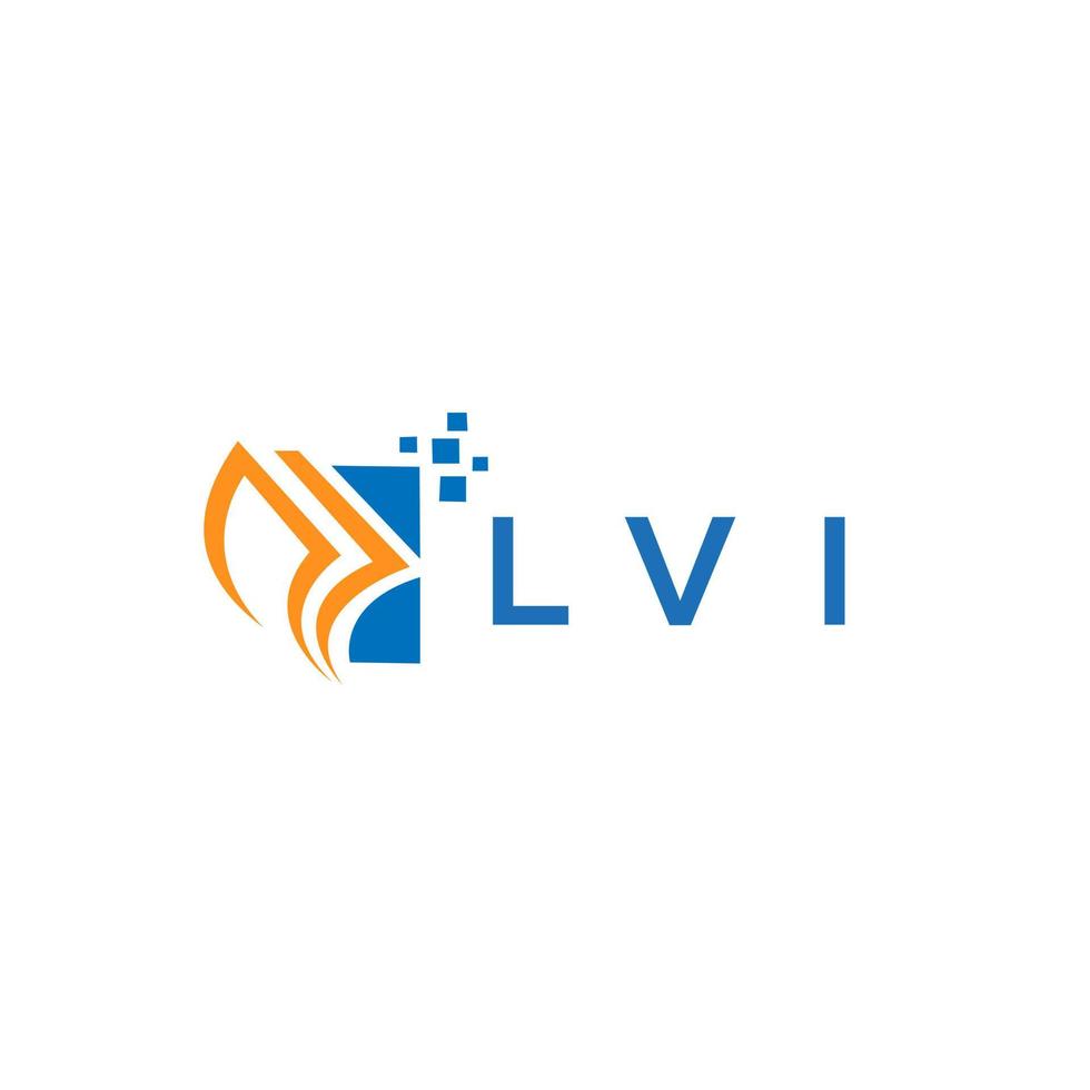 lvi kreditera reparera bokföring logotyp design på vit bakgrund. lvi kreativ initialer tillväxt Graf brev logotyp begrepp. lvi företag finansiera logotyp design. vektor